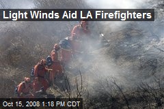 Light Winds Aid LA Firefighters
