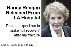 Nancy Reagan Released From LA Hospital