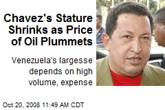 Chavez's Stature Shrinks as Price of Oil Plummets