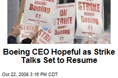 Boeing CEO Hopeful as Strike Talks Set to Resume