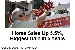 Home Sales Up 5.5%, Biggest Gain in 5 Years