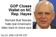 GOP Closes Wallet on NC Rep. Hayes