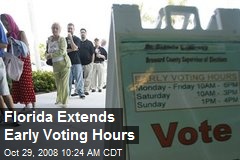 Florida Extends Early Voting Hours