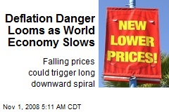 Deflation Danger Looms as World Economy Slows
