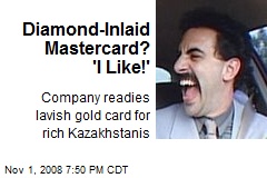 Diamond-Inlaid Mastercard? 'I Like!'