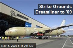 Strike Grounds Dreamliner to '09