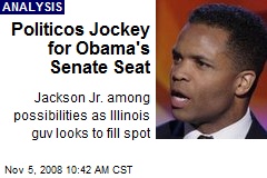 Politicos Jockey for Obama's Senate Seat