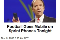 Football Goes Mobile on Sprint Phones Tonight