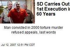 SD Carries Out 1st Execution in 60 Years