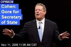 Cohen: Gore for Secretary of State