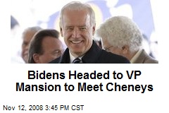 Bidens Headed to VP Mansion to Meet Cheneys
