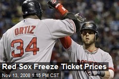 Red Sox Freeze Ticket Prices