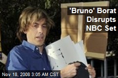 'Bruno' Borat Disrupts NBC Set