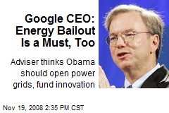 Google CEO: Energy Bailout Is a Must, Too