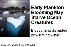 Early Plankton Blooming May Starve Ocean Creatures