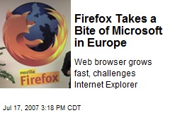 Firefox Takes a Bite of Microsoft in Europe