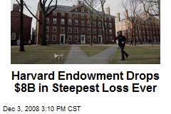 Harvard Endowment Drops $8B in Steepest Loss Ever