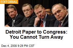 Detroit Paper to Congress: You Cannot Turn Away