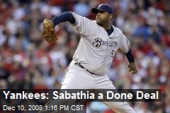 Yankees: Sabathia a Done Deal