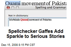Spellchecker Gaffes Add Sparkle to Serious Stories