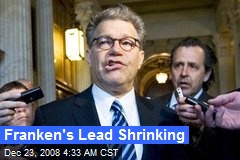 Franken's Lead Shrinking