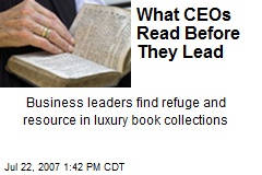 What CEOs Read Before They Lead