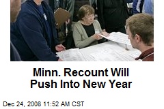 Minn. Recount Will Push Into New Year