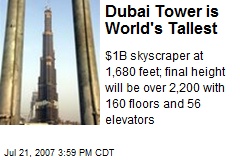 Dubai Tower is World's Tallest