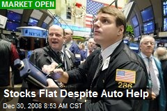 Stocks Flat Despite Auto Help