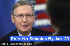 Pols: No Stimulus By Jan. 20