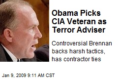 Obama Picks CIA Veteran as Terror Adviser