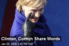 Clinton, Cornyn Share Words