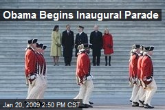 Obama Begins Inaugural Parade