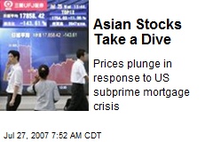 Asian Stocks Take a Dive