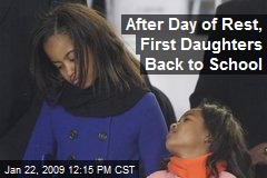After Day of Rest, First Daughters Back to School