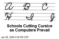 Schools Cutting Cursive as Computers Prevail
