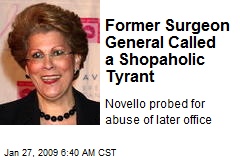 Former Surgeon General Called a Shopaholic Tyrant