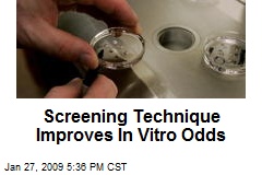 Screening Technique Improves In Vitro Odds