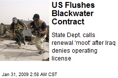 US Flushes Blackwater Contract