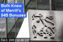 BofA Knew of Merrill's $4B Bonuses