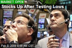 Stocks Up After Testing Lows