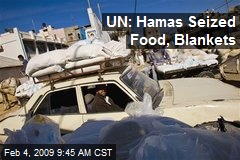 UN: Hamas Seized Food, Blankets