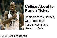 Celtics About to Punch Ticket