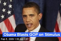 Obama Blasts GOP on Stimulus