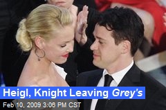Heigl, Knight Leaving Grey's