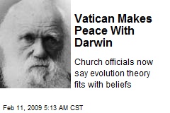 Vatican Makes Peace With Darwin