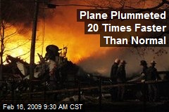 Plane Plummeted 20 Times Faster Than Normal