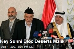 Key Sunni Bloc Deserts Maliki