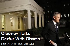 Clooney Talks Darfur With Obama