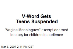 V-Word Gets Teens Suspended